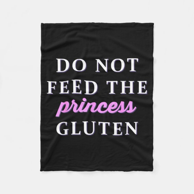 Cobertor De Velo Do Not Feed The Princess Gluten  (Frente)