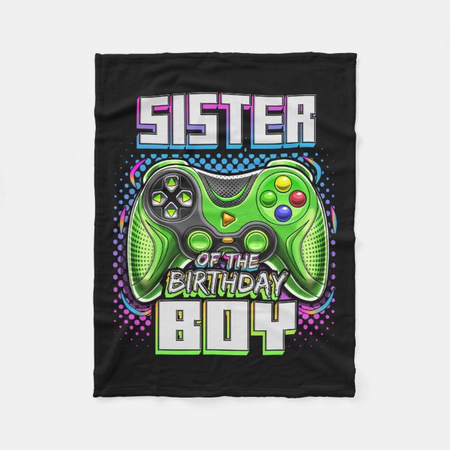 Cobertor De Velo Do Par De Jogo De Vídeo Da Família De Aniversários (Frente)