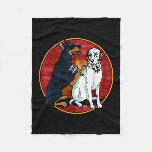 Cobertor De Velo Doberman, Moçável, Cujo Cão Dalmático Tatuando