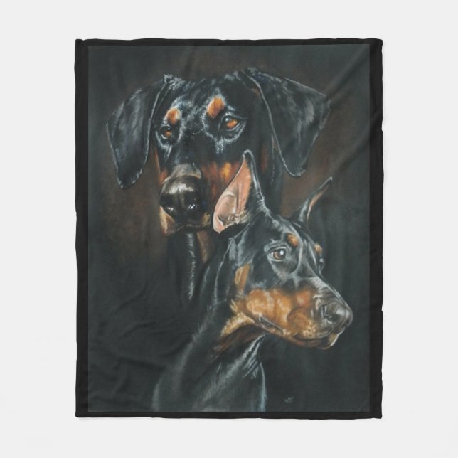 Cobertor De Velo Doberman Pinscher (Frente)