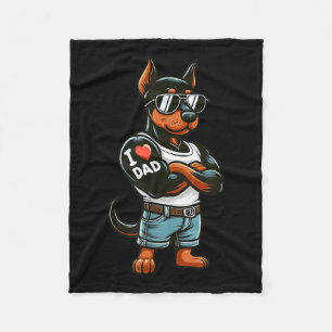 Cobertor De Velo Doberman Pinscher Eu Adoro Tatuagem De Cachorro En