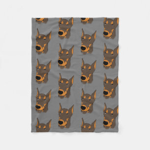 Cobertor De Velo Doberman Pinscher Fleece Blanket