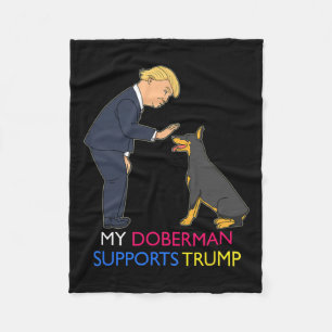 Cobertor De Velo Doberman Suporta Trump Gift Doberman Pinscher