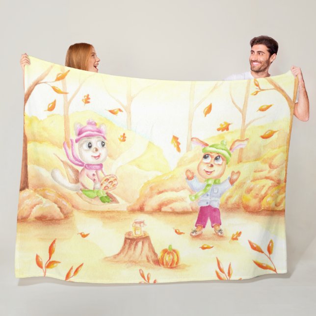 Cobertor De Velo Doce caminhada do outono na floresta (In Situ)