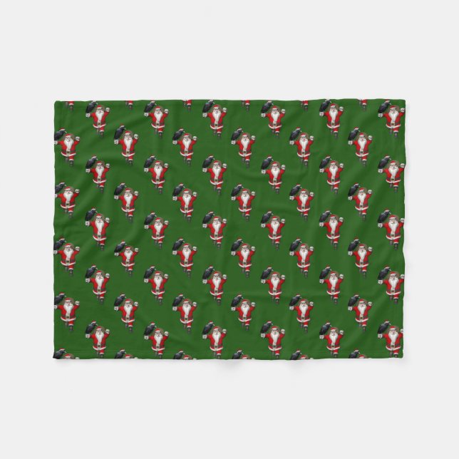 Cobertor De Velo Doce Papai Noel ama Ravens (Frente (Horizontal))