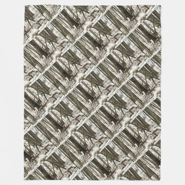 Cobertor De Velo Doe Deer in the Snow (Frente)