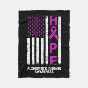 Cobertor De Velo Doença de Alzheimer Conscientização Bandeira Ameri