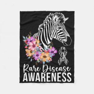 Cobertor De Velo Doença Raras Sensibilização Zebra Guerreira da Doe