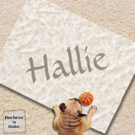 Cobertor De Velo Dog Blanket - Ivory Botanical, Personalized