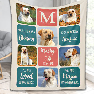 Cobertor De Velo Dog Memorial Gift Pet Losse Retro Cores 6 Foto