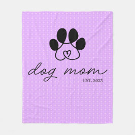 Cobertor De Velo dog mom customizable lilac