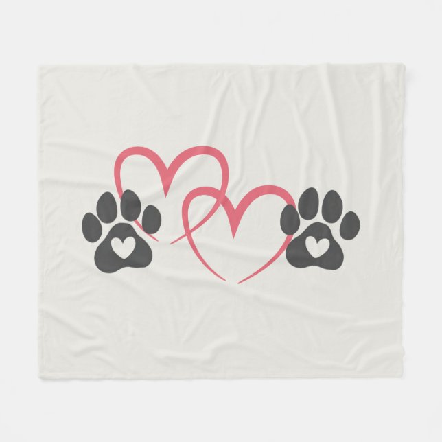 Cobertor De Velo Dog Mom Heart Paws Art | Rescue Mama Dogs Lover (Frente (Horizontal))
