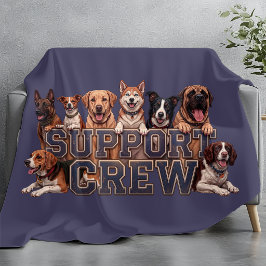 Cobertor De Velo Dogs Support Crew Multi Breed Owner Blue Dog Lover