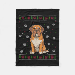 Cobertor De Velo Dogue De Bordeaux Christmas Sweet Xmas Pet Dog L