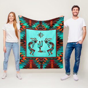 Cobertor De Velo Dois Southwest Kokopelli Fleece Blanket