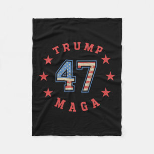 Cobertor De Velo Donald Trump 2024 45 47 Mega Vintage American Flag