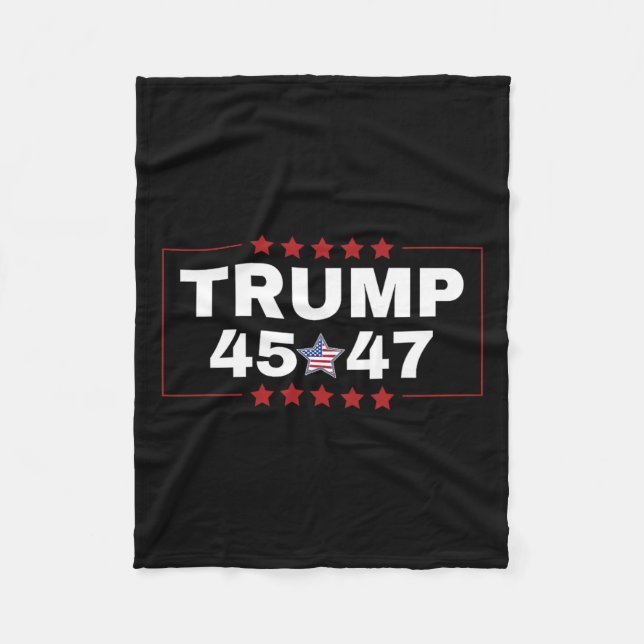 Cobertor De Velo Donald Trump 45 47th Presidente Americano Tee Mega (Frente)