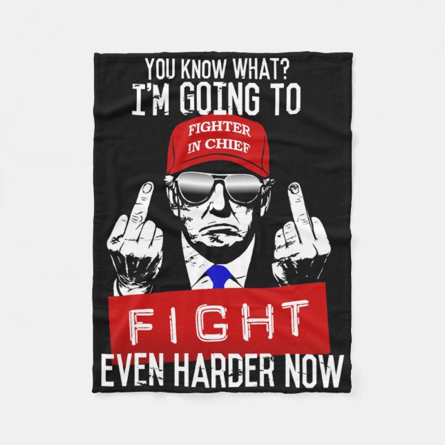 Cobertor De Velo Donald Trump Dedo Médio Desligando-se da Pro Repub (Frente)