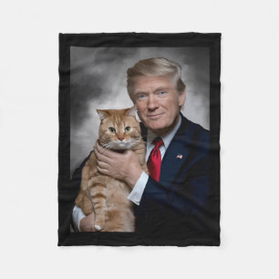 Cobertor De Velo Donald Trump E Cat Engraçados Trump E Cat