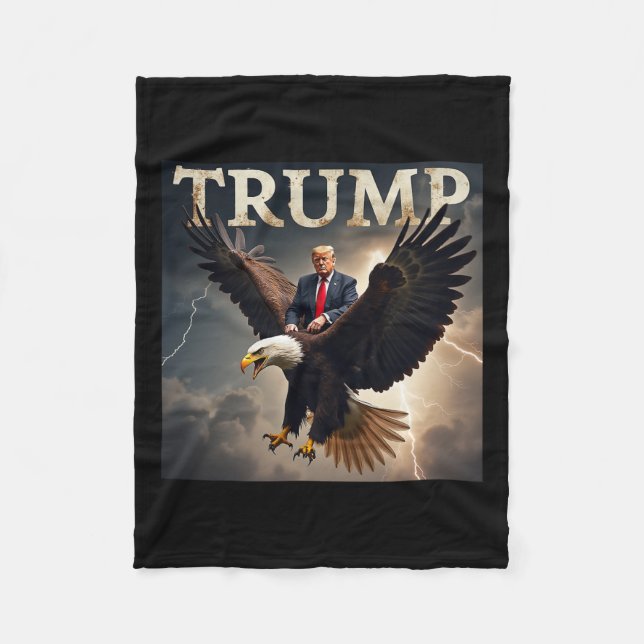 Cobertor De Velo Donald Trump Eagle Presidente dos EUA (Frente)