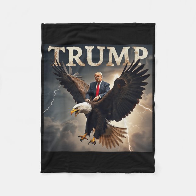 Cobertor De Velo Donald Trump Eagle Presidente dos EUA (Frente)