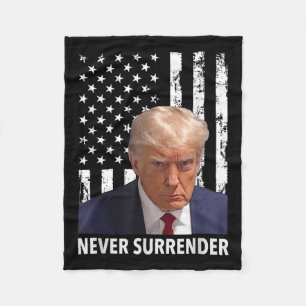 Cobertor De Velo Donald Trump Mug Shot - Nunca rendam F Americano
