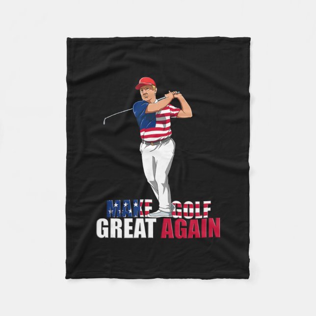 Cobertor De Velo Donald Trump - Presente Engraçado de Golfe  (Frente)
