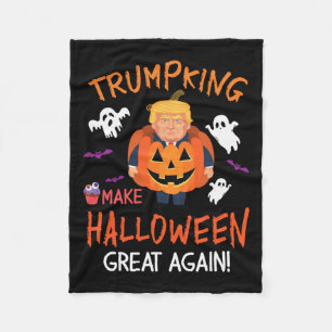 Cobertor De Velo Donald Trump Pumpkin Trumpking Torna o Halloween G