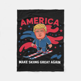Cobertor De Velo Donald Trump Skiing America - Faça o Excelente de 