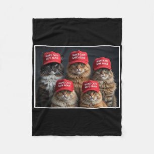 Cobertor De Velo Donald Trump Torna os Gatos Seguros Novamente Chap