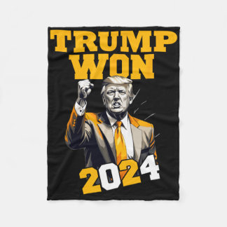 Cobertor De Velo Donald Trump Won 2024 Election Inauguration Men Wo