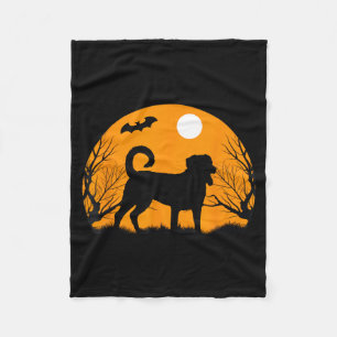 Cobertor De Velo Dono de Labrador Retriever Preto de Halloween