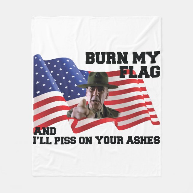 Cobertor De Velo Don't burn my flag  (Frente)