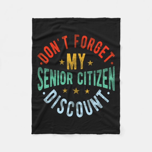 Cobertor De Velo Dont Forget My Senior Old People Grand  (Frente)