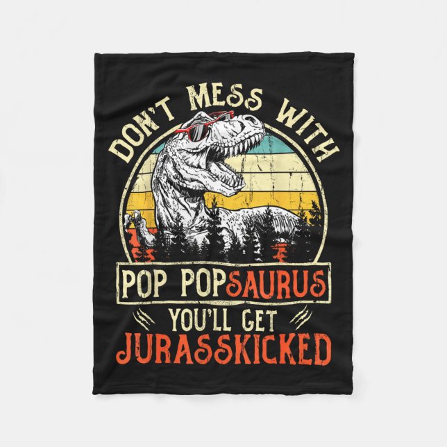 Cobertor De Velo Don't Mess With P Psaurus You'll Get Jurkicked  (Frente)