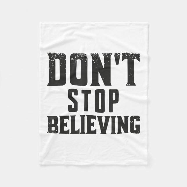 Cobertor De Velo Don't Stop Believing Motivation  (Frente)