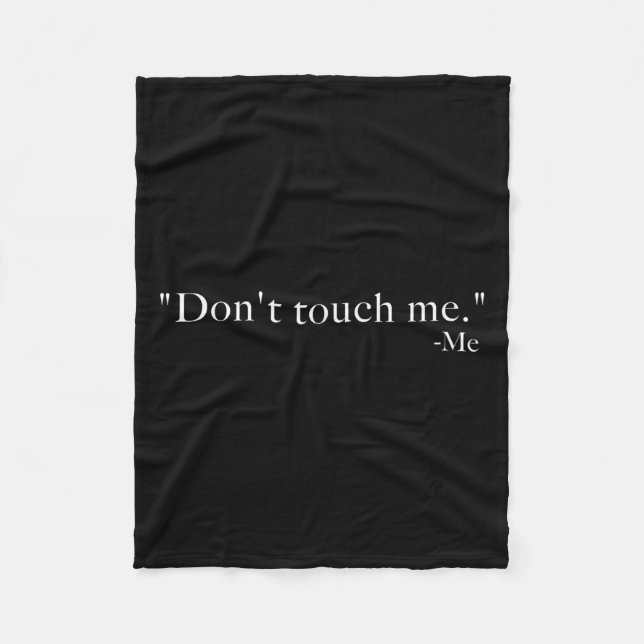 Cobertor De Velo Don't Touch Me. -me  (Frente)
