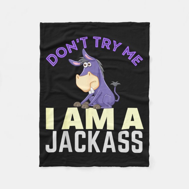 Cobertor De Velo Don't Try Me I Am A Jack Funny Halloween Costume  (Frente)