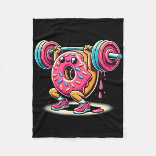 Cobertor De Velo Donut Engraçado Musculação Levantamento de Peso Co