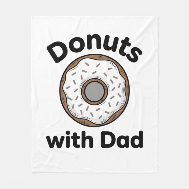 Cobertor De Velo Donuts Com o Papai Design de Camisa de Donut Vinta (Frente)