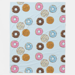 Cobertor De Velo Donuts Glasados Doces e Coloridos