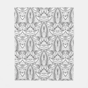 Cobertor De Velo Doodle tribal abstrato