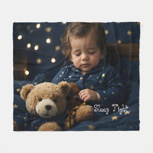 Cobertor De Velo Dormir Apertada | Fleece-Blanket (Frente (Horizontal))