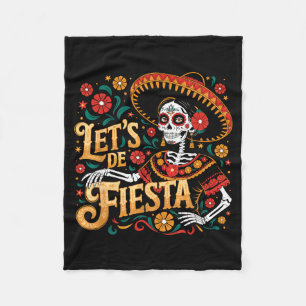 Cobertor De Velo Dos mortos a catrina sugar skull cinco de maio
