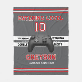 Cobertor De Velo Double digits! Perfect Ten Year old Birthday  Flee