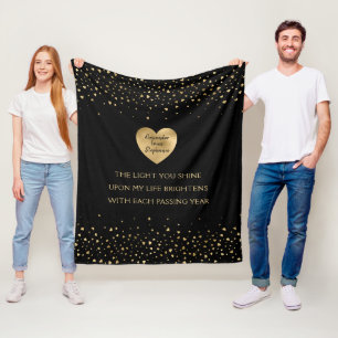Cobertor De Velo Dourado coração personalizado amor ao Dia de os
