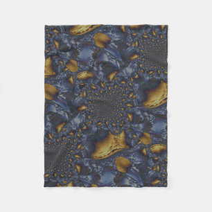 Cobertor De Velo Dourado e Silver Blue Molten Metal