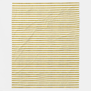 Cobertor De Velo Dourado e White Chic Stripes