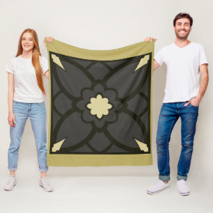 Cobertor De Velo Dourado Preto