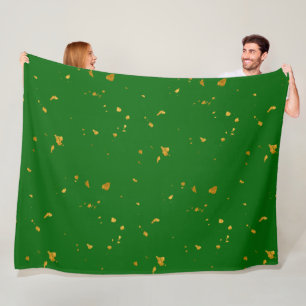 Cobertor De Velo Dourados Flakes em Emerald Green